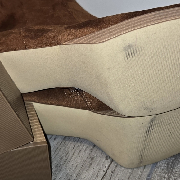 BP Keyla Platform Bootie in Tan Chestnut Multi Sizes - Picture 11 of 11